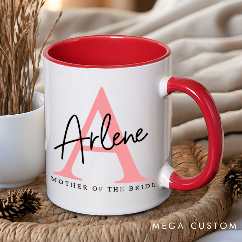 Personalized Minimalist Bridesmaid Initials Mug Maid of Honor Mug with Name Bachelorette Party Mug Bridesmaid Proposal Gift for Her Bridal Shower Mug