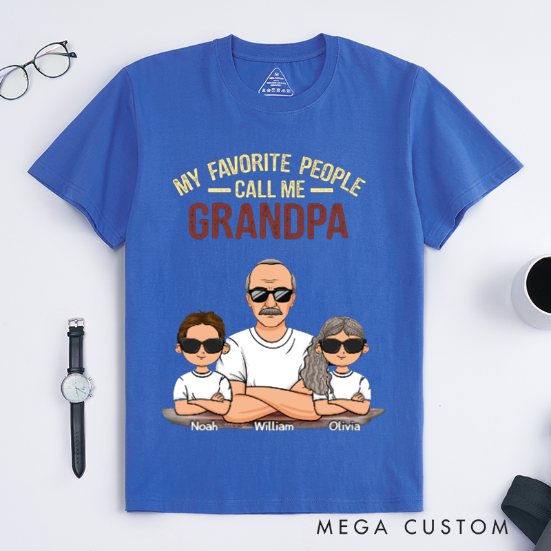 Personalized My Favorite People Call Me Grandpa Classic T-shirt