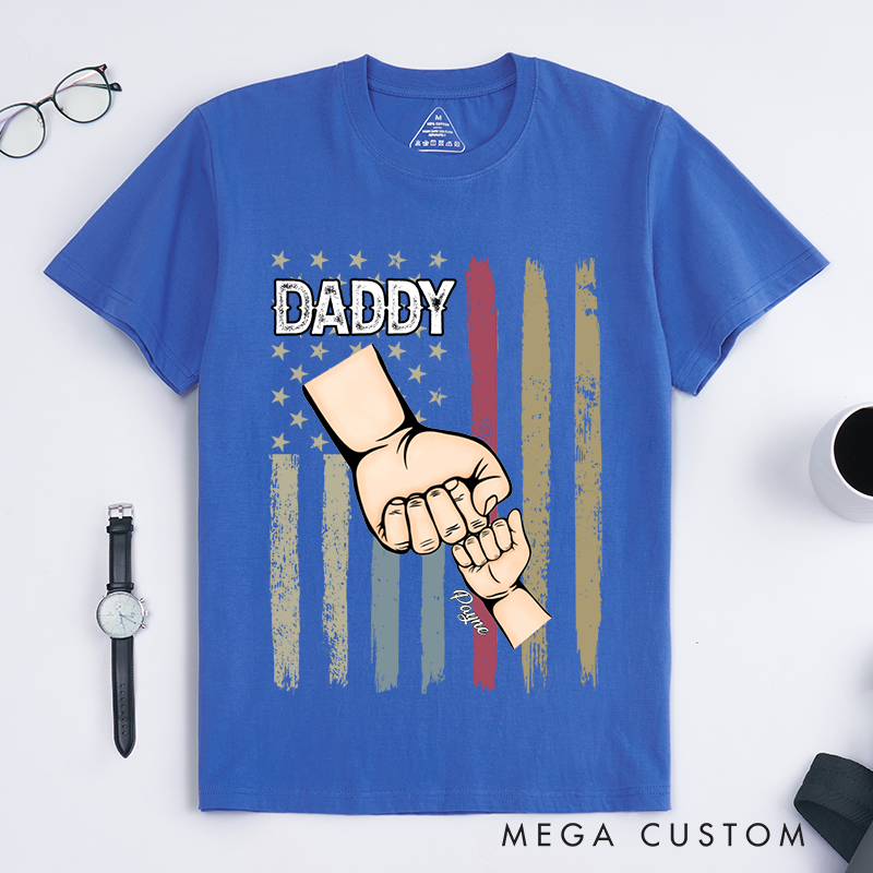 Personalized Dad Grandpa and Kids Classic T-Shirt Loving Gift for Daddy