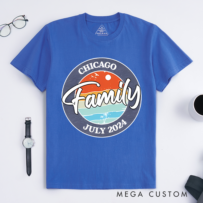 Personalized Family Vacation Shirts Custom Summer Shirt Making Memories Together Custom Number Family Beach trip Classic T-shirt