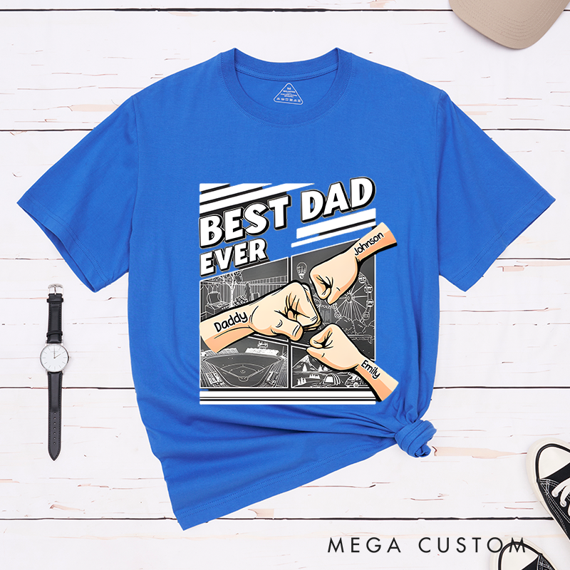 Personalized Best Dad Ever Fist Design Classic T-shirt