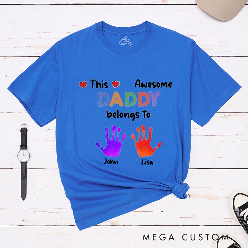 Personalized Father's Day Gift This Awesome Daddy Belongs to Theme Classic T-shirt