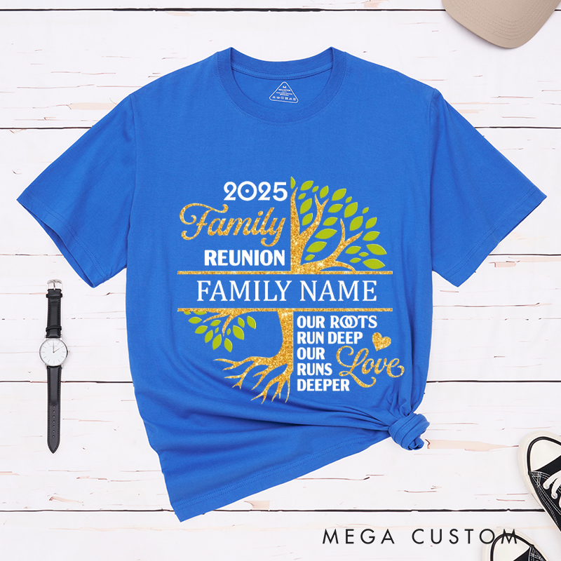 Personalized Custom Family Tree and Reunion Shirts Celebrating Deep Roots and Love Classic T-shirt
