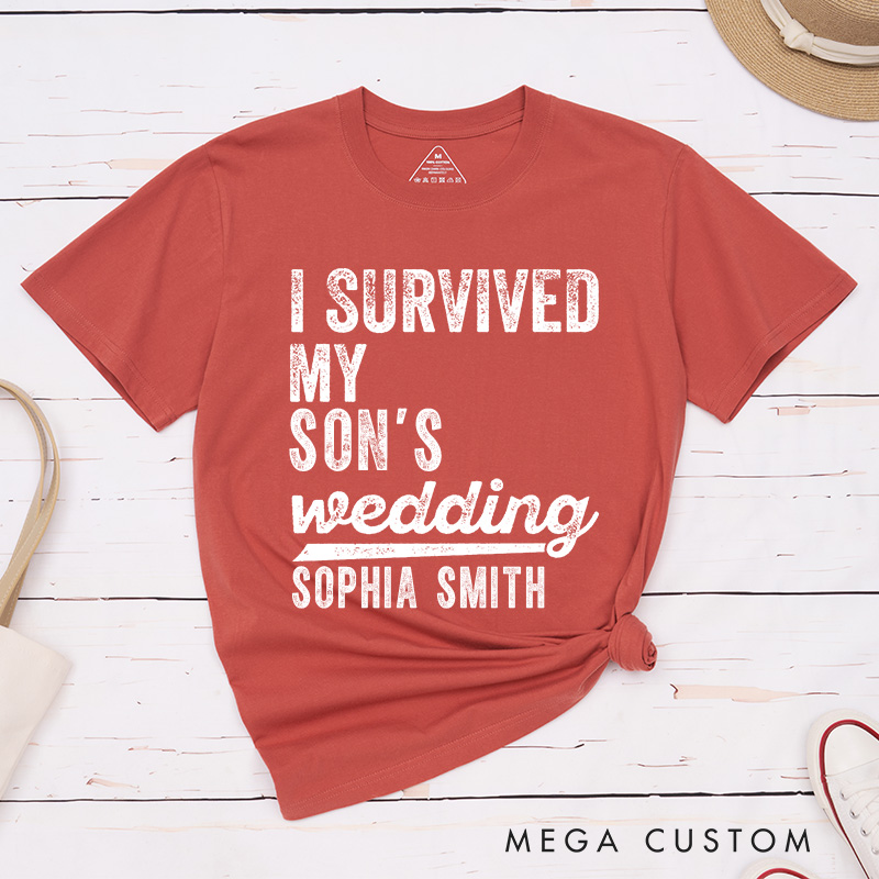 Personalized Retro Mother of the Bride Matching T-Shirt with Name Vintage Mother of the Groom T-Shirt MOB MOG Wedding T-Shirt Bachelorette Party Gift