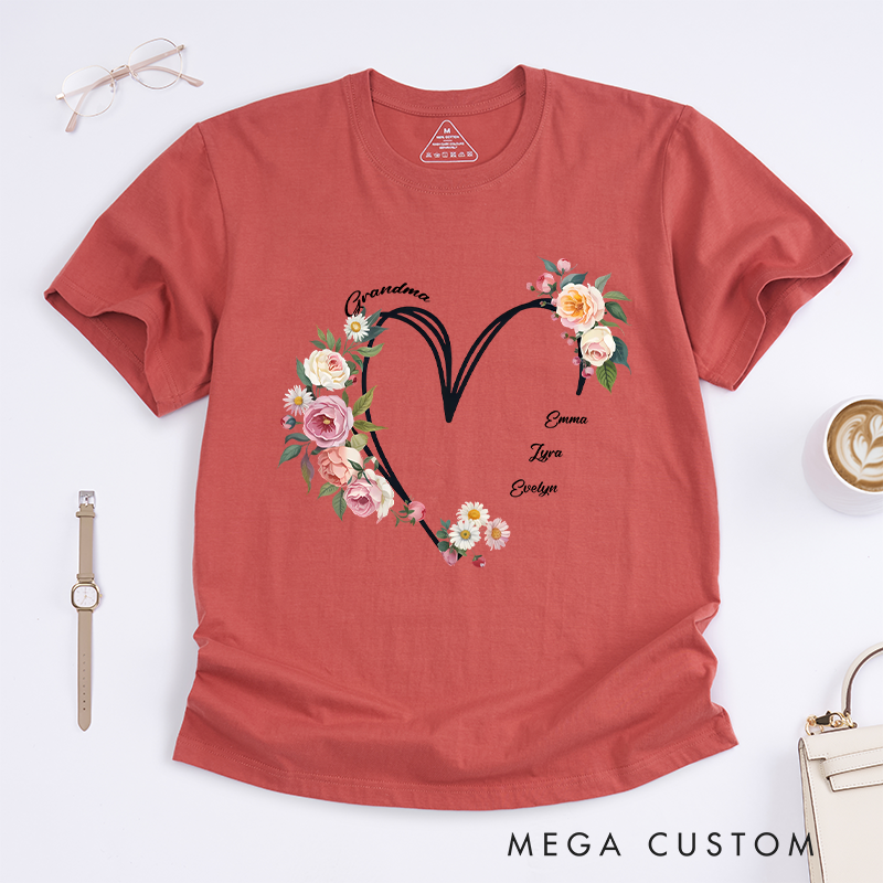 Personalized Love Always Shines Bright With Grandma Gift for Mom Grandmother Classic T-Shirt