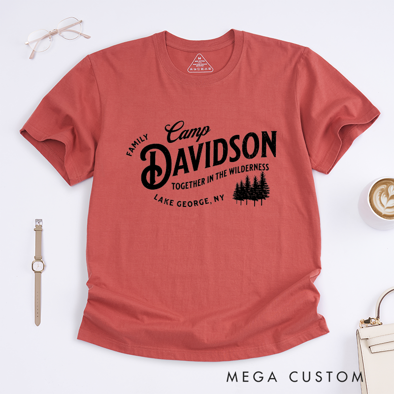 Personalized Family Camping Reunion Tees and Lake Life Cabin Crew Gifts Classic T-Shirt