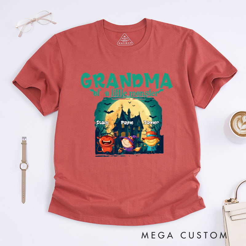 Personalized Mom Grandma of Little Monsters Classic T-Shirt Gift Ideas for Halloween