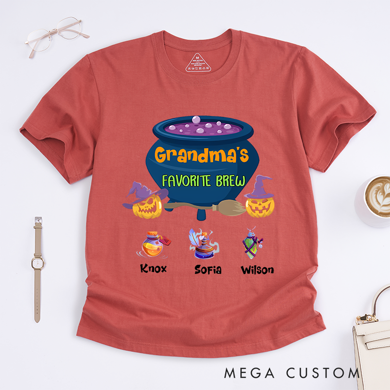 Personalized Mom's Grandma's Favorite Brew Classic T-Shirt Gifts for Mama Grandma