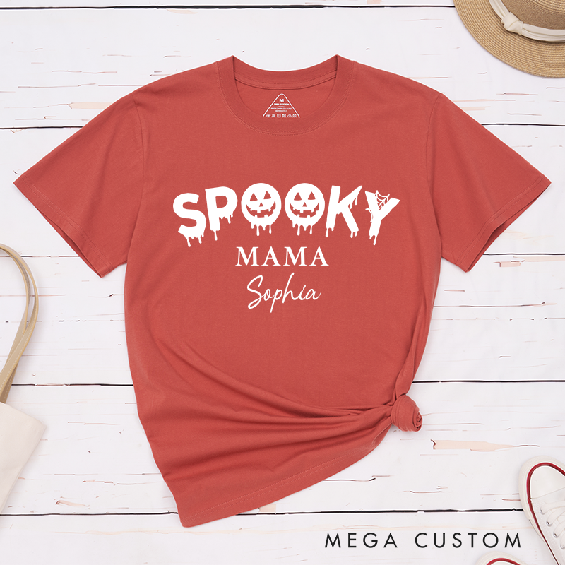 Personalized Halloween Spooky Mama Desigh Classic T-shirt