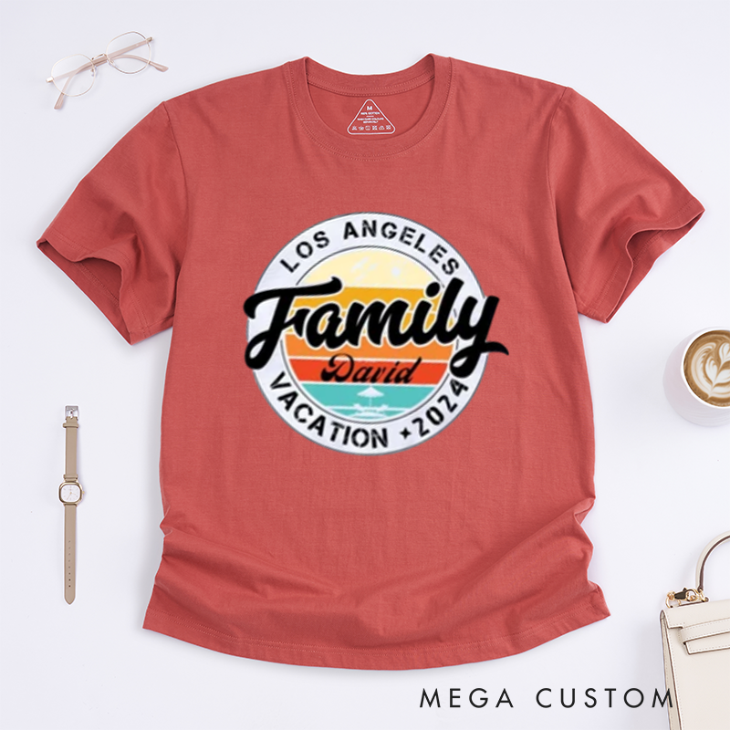 Personalized 2025 Family Vacation Custom Tee Family Trip Outfit for Summer Adventures Classic T-Shirt