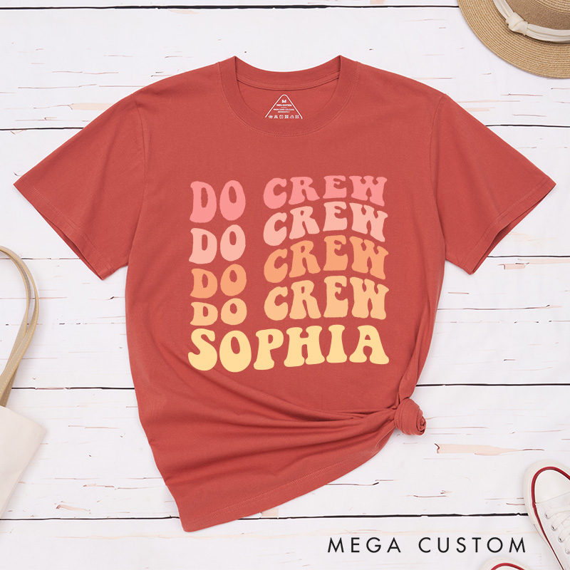 Personalized Colorful Bride Matching T-Shirt Do Crew T-Shirt Wedding Day T-Shirt Bachelorette Party Gift