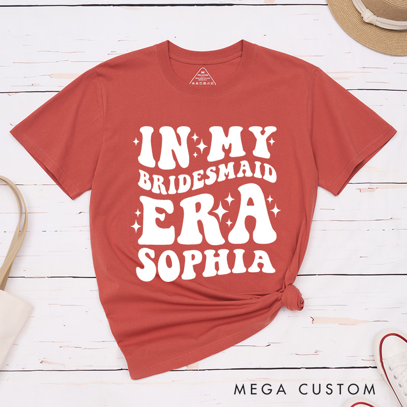 Personalized In My Bride Era Matching T-Shirt In My Maid of Honor Era T-Shirt Wedding Bachelorette Party Gift