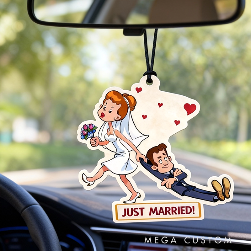Personalized Fun Sweet Couples Car Air Freshener Custom Photo Romantic Holiday Gift Choice Scented Decor for Partners