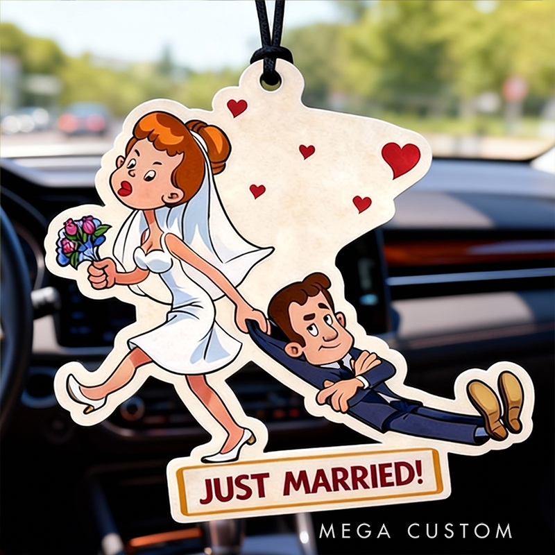 Personalized Fun Sweet Couples Car Air Freshener Custom Photo Romantic Holiday Gift Choice Scented Decor for Partners