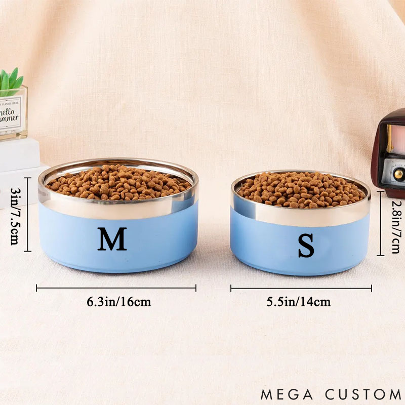 Personalized Pet Lover Stainless Steel Pet Bowl with Name Pet Bowl081803