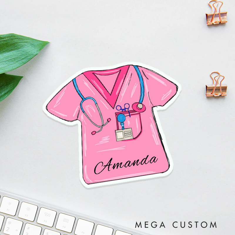Personalized Nurse Stickers Laptop Sticker Journal Sticker Water Bottle Sticker Unique Gift for Nurse