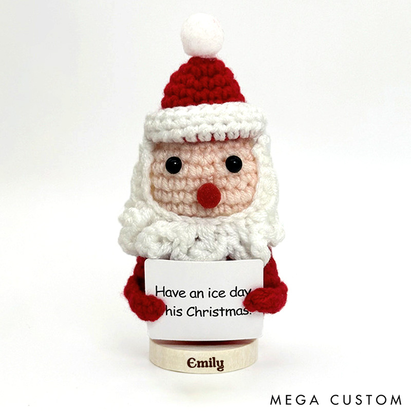 Personalized Crocheted Positive Play Doll Ornament Gift for Mom Custom Name for Crochet Lovers