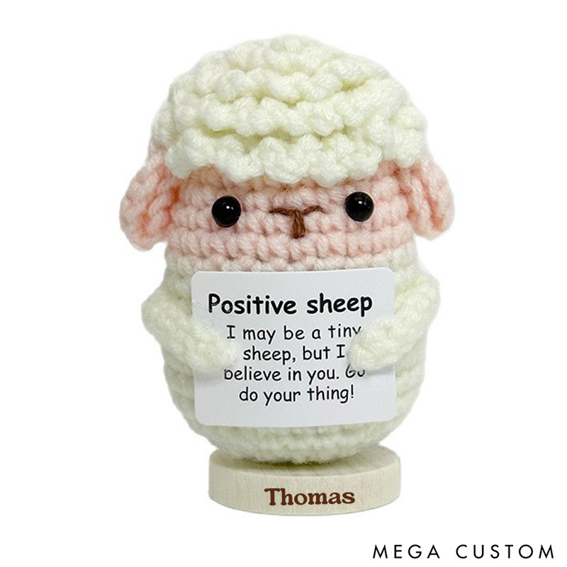 Personalized Crocheted Positive Play Doll Ornament Gift for Mom Custom Name for Crochet Lovers