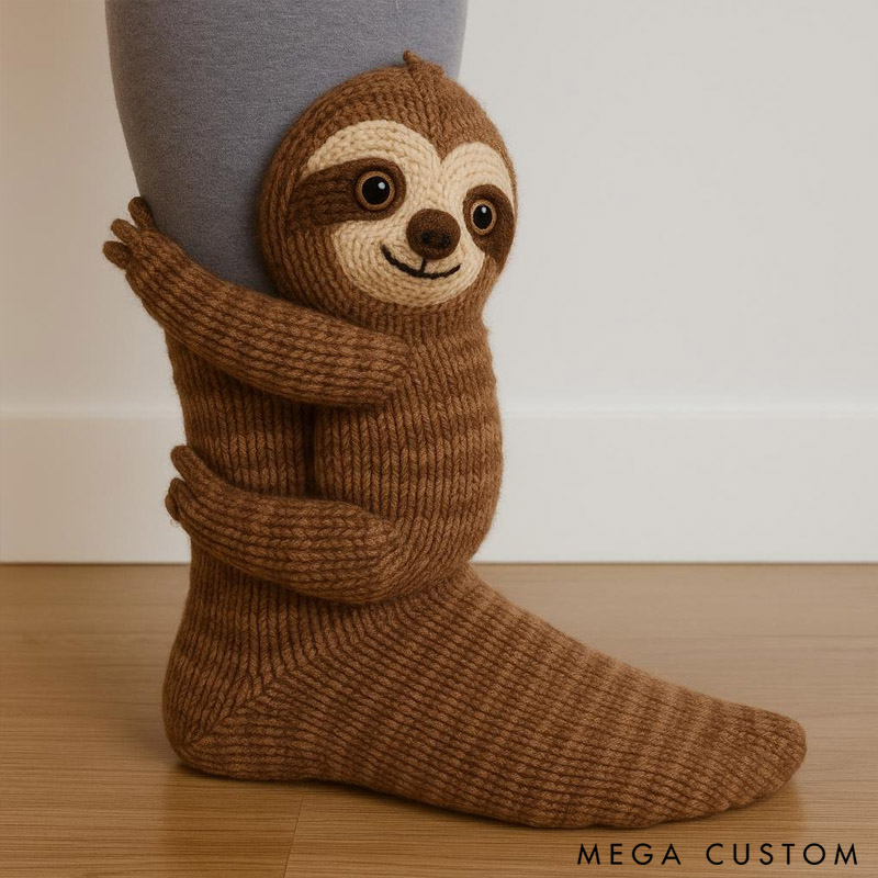 Personalized Christmas 3D Knit Animal Socks Gift for Her from Knitting Lovers