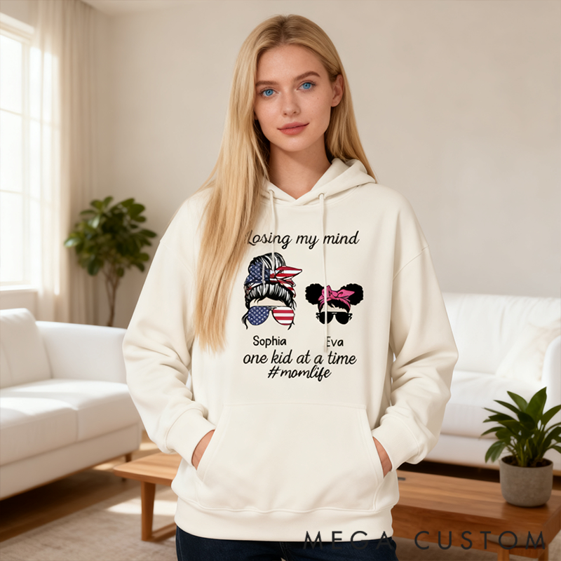 Personalized Classic Hoodie Losing My Mind One Kid at a Time