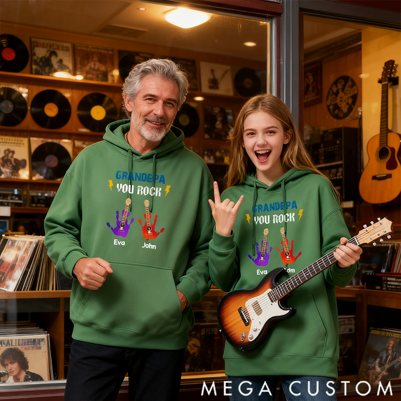 Personalized Classic Hoodie Guitar Family You Rock Theme