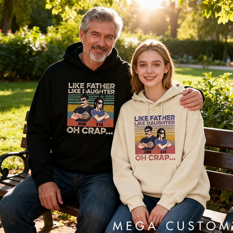 Personalized Classic Hoodie Like Father Like Daughter Theme