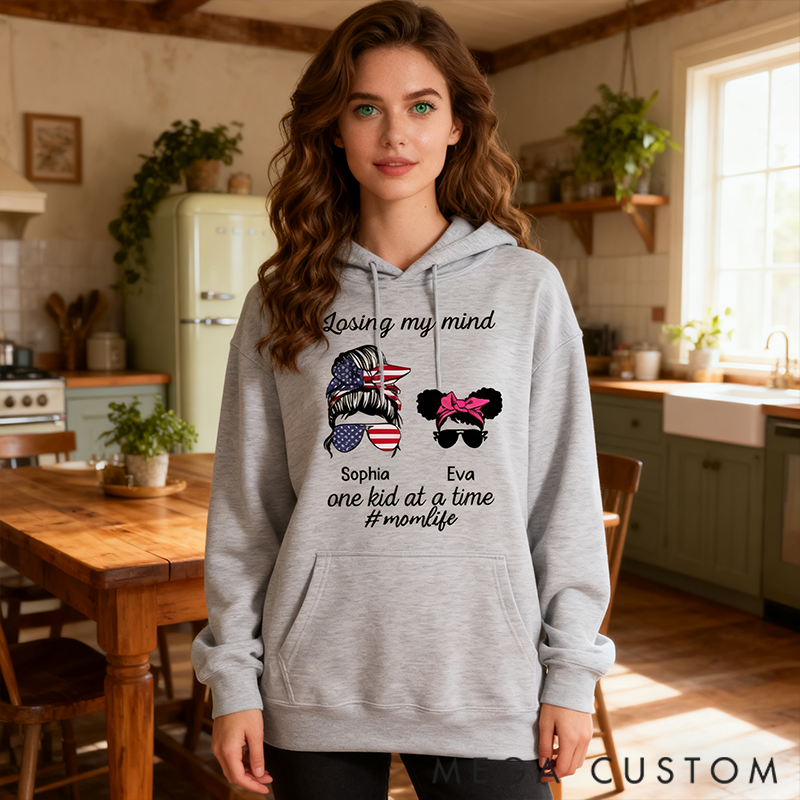 Personalized Classic Hoodie Losing My Mind One Kid at a Time