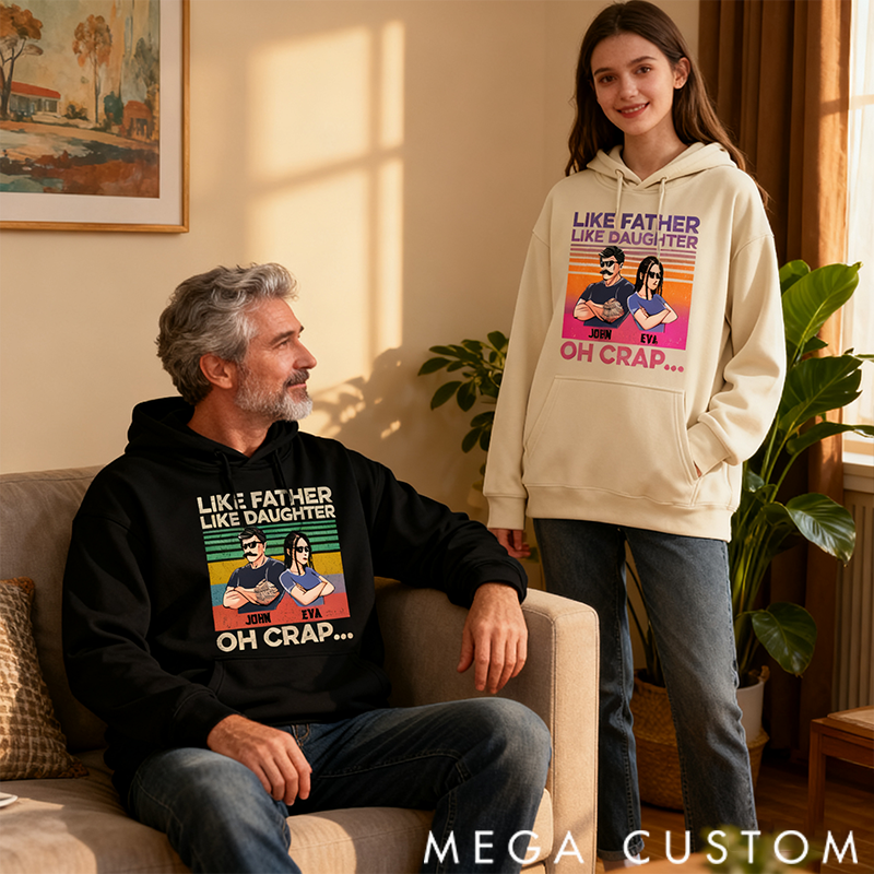 Personalized Classic Hoodie Like Father Like Daughter Theme