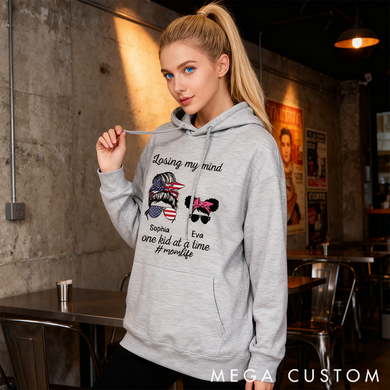 Personalized Classic Hoodie Losing My Mind One Kid at a Time