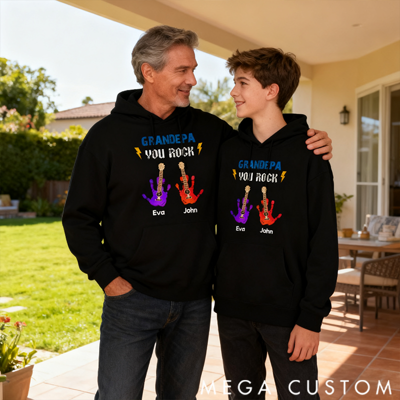 Personalized Classic Hoodie Guitar Family You Rock Theme
