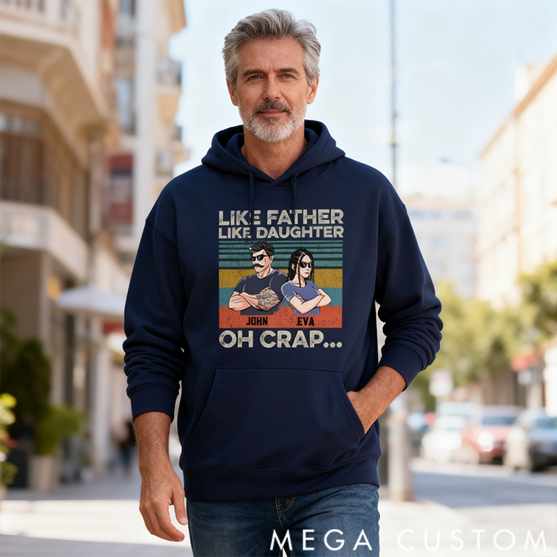 Personalized Classic Hoodie Like Father Like Daughter Theme