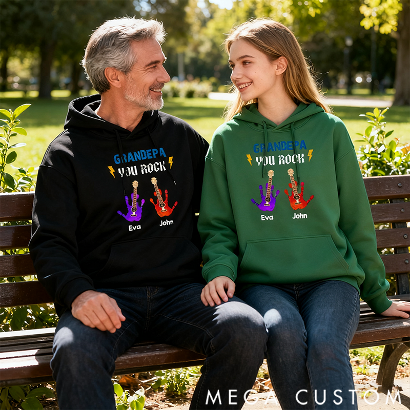 Personalized Classic Hoodie Guitar Family You Rock Theme