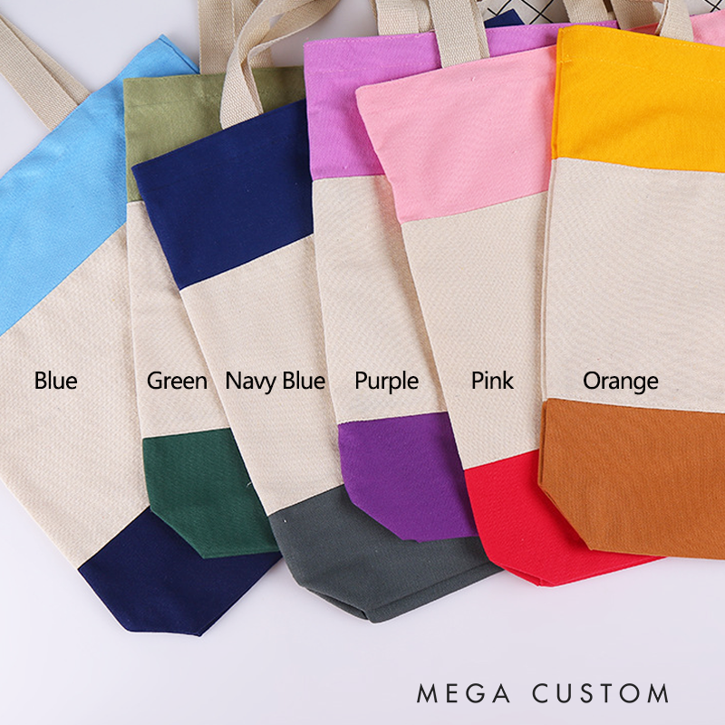 Personalized Nurse Tri Color Canvas Tote Bag Skeleton Nurse Tote Bag Appreciation Gift for Nurse