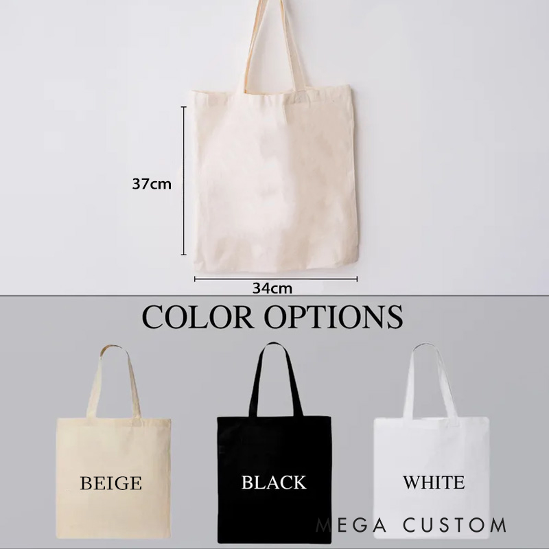 Personalized Floral Cross Easter Eggs Reusable Canvas Bag with Name Birthday Easter Party Gift for Christians