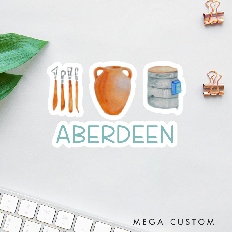 Personalized Pottery Tools Sticker Pottery Stickers with Name for Pottery Lovers Gift Clay Lover Gift Ceramic Gift