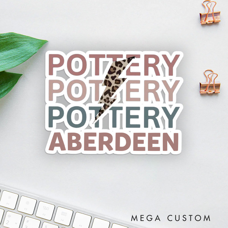 Personalized Pottery with Lightning Sticker Pottery Stickers with Name for Pottery Lovers Gift Clay Lover Gift Ceramic Gift