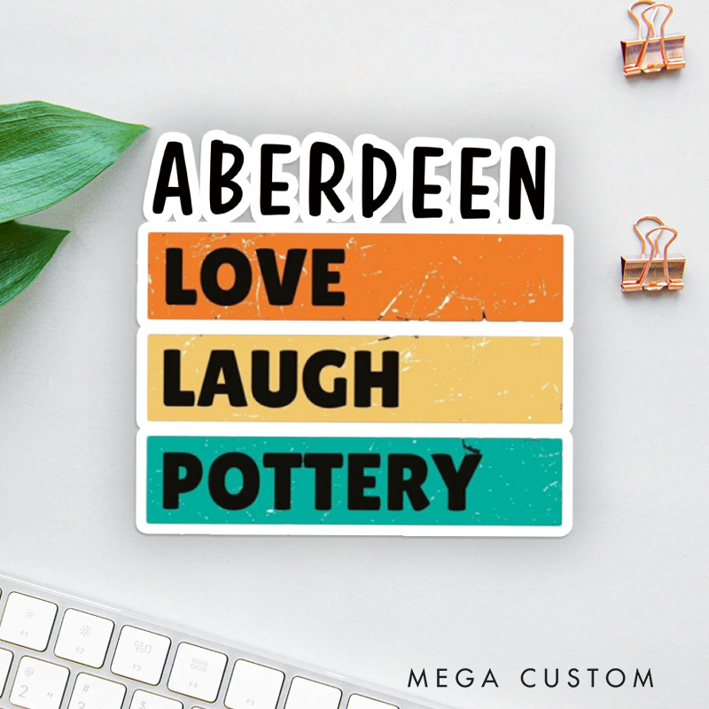 Personalized Love Laugh Pottery Sticker Pottery Lover Stickers for Pottery Lovers Gift Clay Gift Ceramic Gift