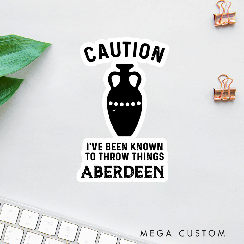Personalized Caution I've Been Known to Throw Things Sticker Pottery Lover Stickers for Pottery Lovers Gift Clay Lover Gift Ceramic Lover Gift