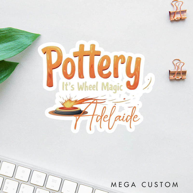 Personalized Pottery It's Wheel Magic Sticker Pottery Lover Stickers with Name for Pottery Lovers Gift Clay Lover Gift