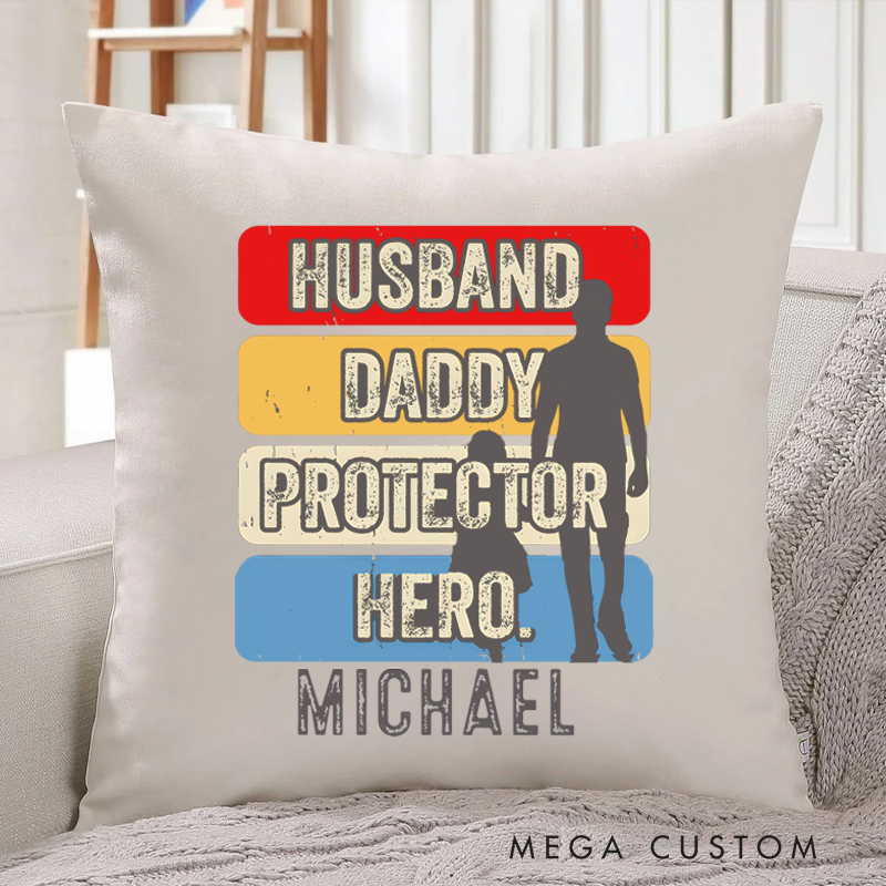 Personalized Policeman Pillow Husband Father Protector Hero Design Gift for Policeman