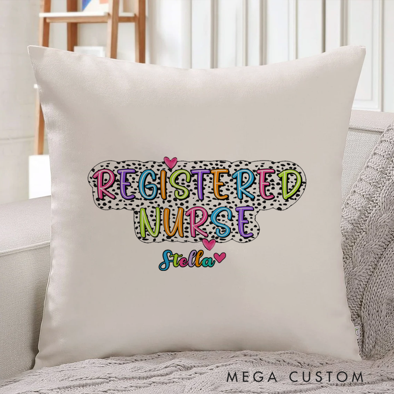 Personalized Nurse Pillow Registered Nurse Throw Pillow Perfect Appreciation Gift for Nurse
