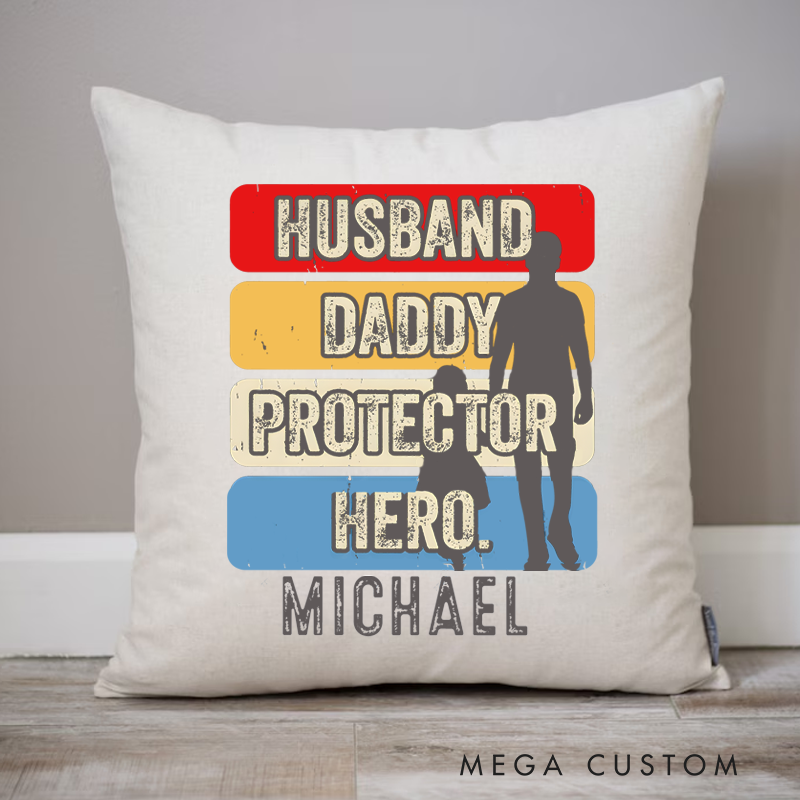 Personalized Policeman Pillow Husband Father Protector Hero Design Gift for Policeman