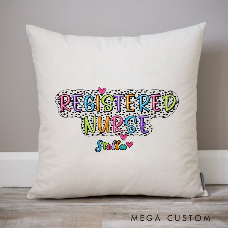 Personalized Nurse Pillow Registered Nurse Throw Pillow Perfect Appreciation Gift for Nurse