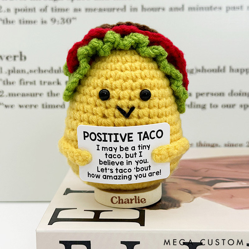 Personalized Crocheted Positive Play Doll Ornament Gift for Mom Custom Name for Crochet Lovers