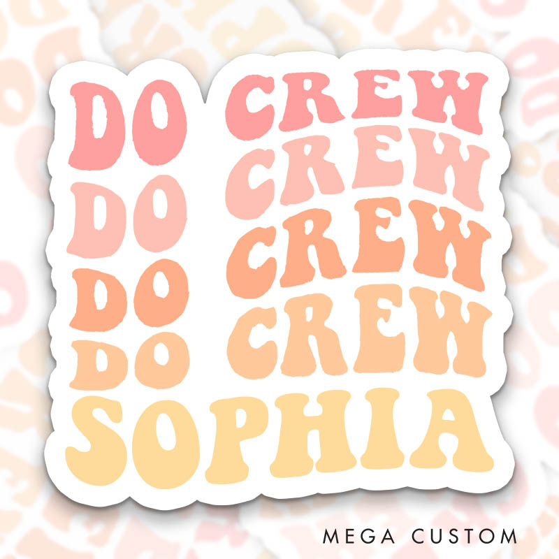 Personalized Colorful Bride Sticker with Name Do Crew Sticker Bridesmaid Wedding Hen Party Sticker Bachelorette Party Sticker