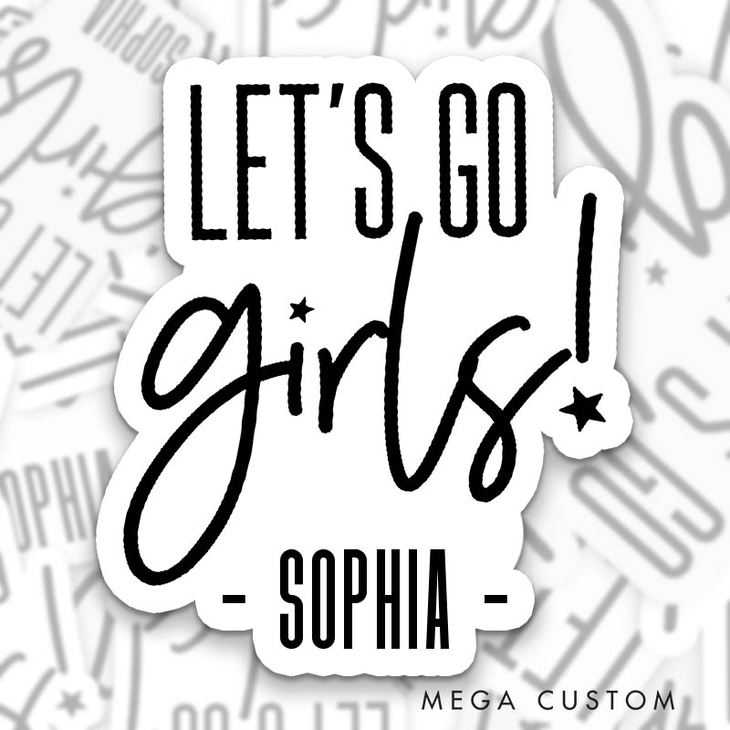 Personalized Man I Feel Like a Bride with Star Sticker Bridesmaid Let's Go Girls Sticker Wedding Hen Party Sticker Bachelorette Party Sticker