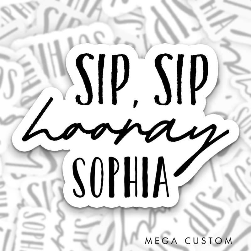 Personalized Funny Bride on Cloud Wine Sticker Bridesmaid Bachelorette Party Sticker Team Bride Hen Party Sticker Wedding Bridal Party Sticker