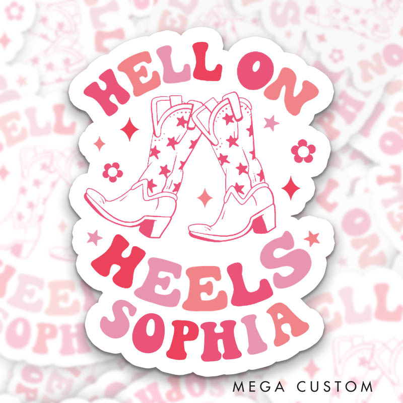 Personalized Cowgirl Boots Bride Man I Feel Like a Bride Sticker Bridesmaid Bachelorette Party Sticker Team Bride Wedding Hen Party Sticker