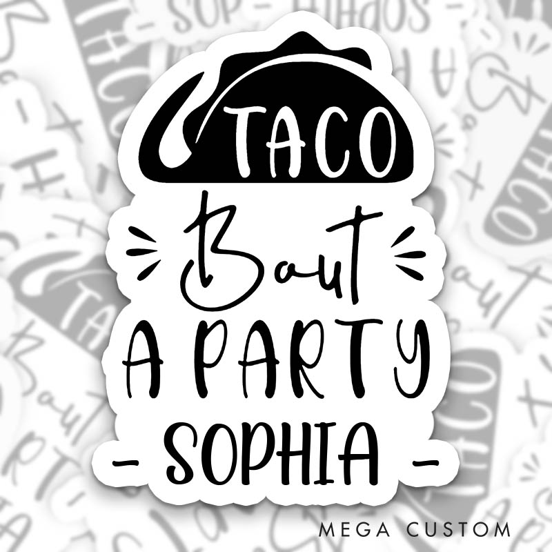 Personalized Bride No Time to Siesta It's My Final Fiesta Sticker Bridesmaid Hen Party Sticker Team Bride Wedding Party Sticker Bachelorette Party