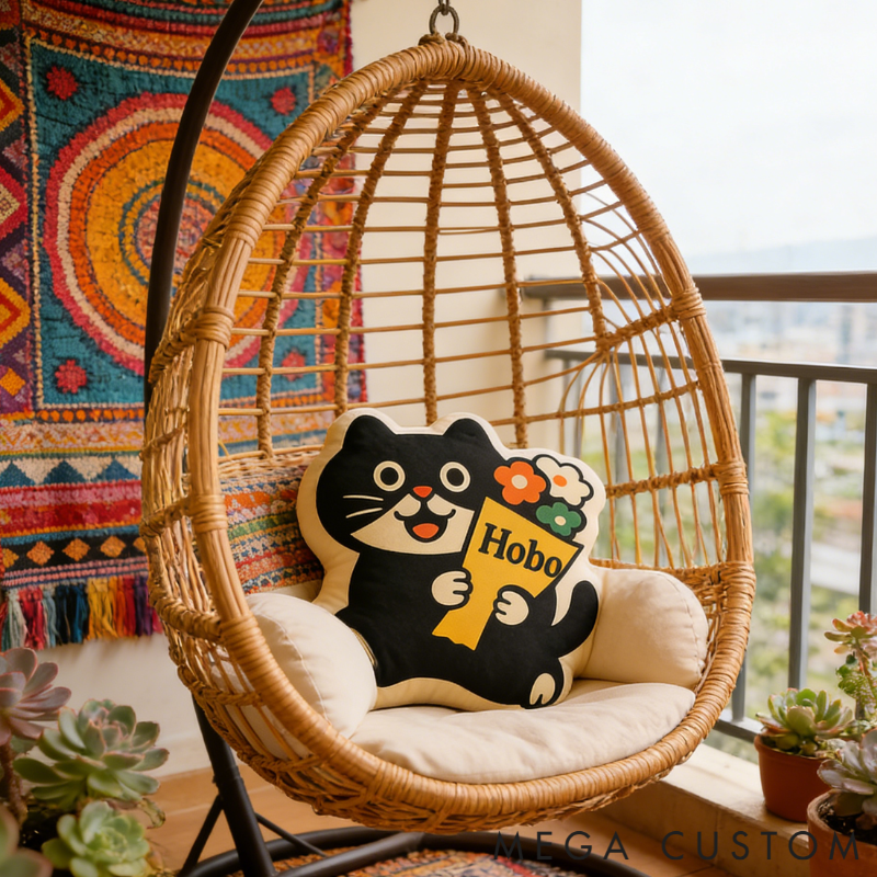 Personalized Throw Pillow for Cat Lover Cute Cat Throw Pillow Custom Throw Pillow with Name Gift for Kids Family Cat Lovers